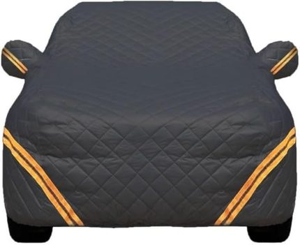 Korumalı Araba Örtüsü Tesla Model Y Ile Uyumludur, Dış Mekan Kullanımı İçin Her Hava Koşuluna Uygun Koruyucu Branda Toz Geçirmez Araba Koruyucu Örtüsü(Black)