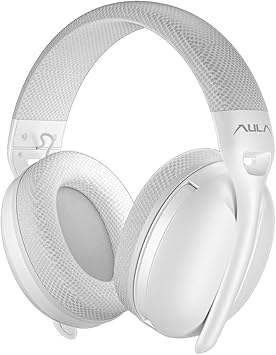 S6 3 Modlu Kablosuz 3.5mm Kablolu ve Bluetooth 5.3 Mikrofonlu Gaming Oyuncu Kulaklığı Beyaz Ultra Hafif Hafızalı Sünger 40mm Sürücülü Gürültü Önleyici - Görsel 4