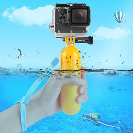 Mobile Puluz Hero Gopro Uyumlu Bobber Şamandıra Su Altı Monopod SARI