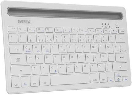 KB-BT82 Q Kablosuz Beyaz/Gümüş Mac/Win/Android/Ios Uyumlu Bluetooth Ultra İnce