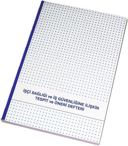 İşci Sağlığı ve İş Güvenliği Karton Kapak 20x28 Tespit ve Öneri Defteri 229