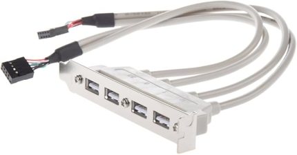 Anakart 4 Port USB 2.0 - 9 Pin Başlık Braketi Uzatma Kablosu