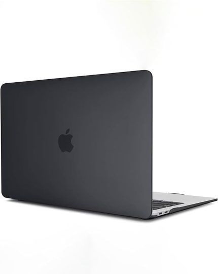 MacBook İnce Sararmayan Şeffaf MacBook Crystal iShield Kapak Sert Kabuk Koruma Kılıfı (Air 13.6 2022 M2 A2681 Siyah)