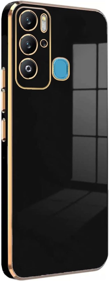 TECNO Pova Neo için Kılıf Olive Plated Siyah [Pova Neo ile Uyumlu Kılıf - Siyah]