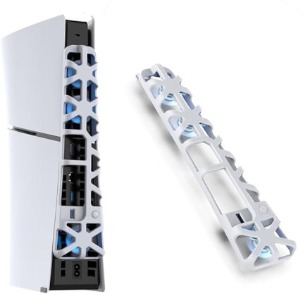 PS5 İnce Soğutma Fanı, PS5 Slim Konsol için Soğutucu Fan, Sony Playstation 5 İnce Disk ve Dijital Sürüm Konsolları için Uygun (Beyaz)