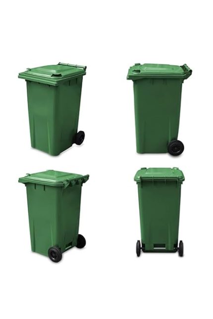 Plastik Çöp Konteyneri 240 Litre Konteyner - A+ Isıya Karşı Dayanıklı Malzeme - Yeşil