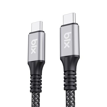 BXCC242 USB4 Thunderbolt 3/4 Uyumlu USB-C IF 240W 40Gbps 8K 60Hz UHD Şarj, Data ve Görüntü Kablosu 1 Metre