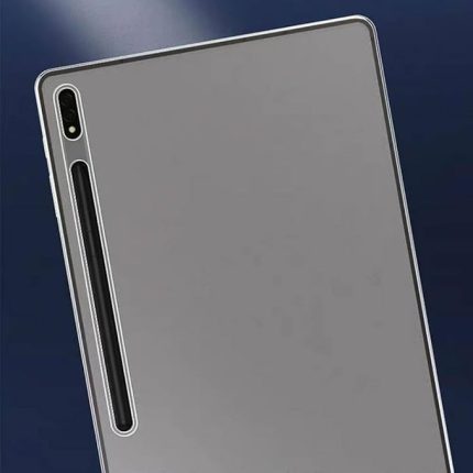 Samsung Galaxy Tab S9 Ultra SM-X910 ile Uyumlu Şeffaf Silikon Kılıf, Renksiz