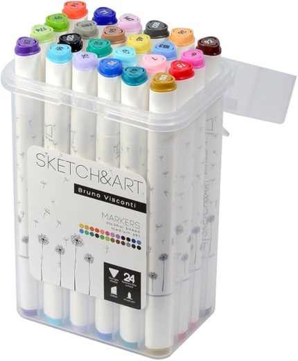 Visconti sketch & Art Çift Taraflı Marker Kalem 24 Renk