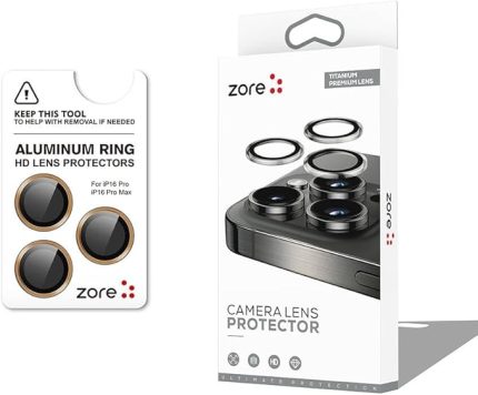 Aksesuar iPhone 16 Pro Max CL-12 Premium Safir Kamera Lens Koruyucu - Anti-Reflective & Parmak İzi Bırakmayan | Kolay Takılan Tam Koruma Filmi