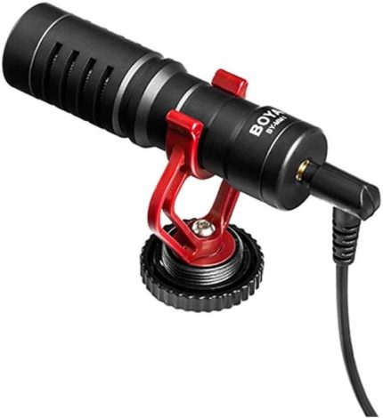 By-MM1 Pilsiz Kamera Üstü Çift Mikrofon, iPhone, Android, DSLR Kamera Uyumlu