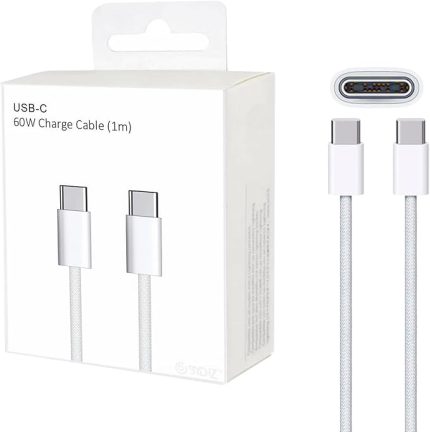 to USB-C Hızlı Şarj Kablosu Type-C 60W PD, 1m Örgülü Şarj Kablosu; iPhone 15 16 Pro Max, Samsung S24 S23 Ultra, iPad Pro ve USB-C Cihazlarla Uyumlu - Bydiz