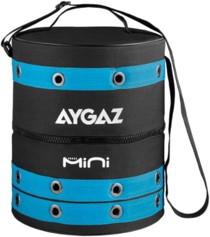 Mini Çanta, Kamp Malzemeleri Taşıma, Mini Tüp ve Taşınabilir Ocak Uyumlu, Su Geçirmez, Kısa ve Uzun Askı, Mavi Siyah