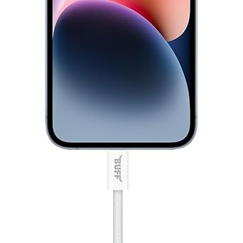 BL74 Örgülü 3A .2M Data ve Şarj Kablosu, Bükülmeye Dayanıklı, Hızlı Şarj, USB Lightning, Beyaz - Görsel 3