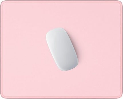 Birinci sınıf dokulu fare altlığı – 26,9 x 21,6 cm, dikişli kenar, kaymaz, su geçirmez – güzel kare kauçuk fare altlığı, ofis, oyun, dizüstü bilgisayar, kadınlar için