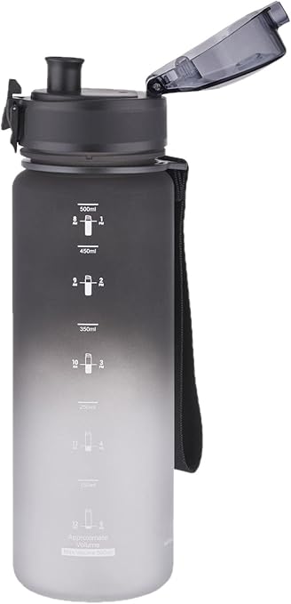 FiftyFifty 500ml Çift Renk Softtouch FF Collection Tritan Su Matarası Siyah-Beyaz - Görsel 2