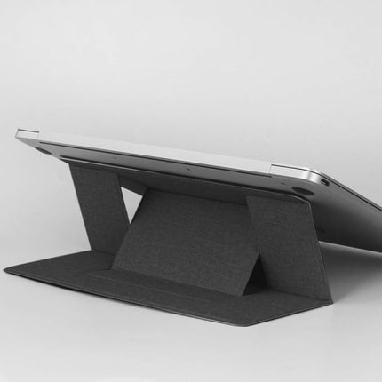 Ultra ince entegre katlanır dizüstü bilgisayar standı görünmez dizüstü bilgisayar bilgisayar standı tablet standı ayarlanabilir ergonomik masaüstü standı tutucu dizüstü bilgisayar yatak tepsisi masa MacBook Notebook PC Tablet için (Siyah)