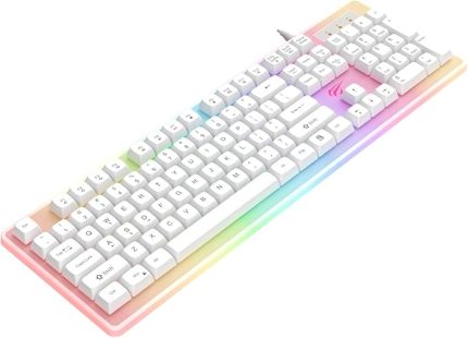 Gamenote KB876L Gaming RGB Işıklı Oyuncu Klavyesi Beyaz