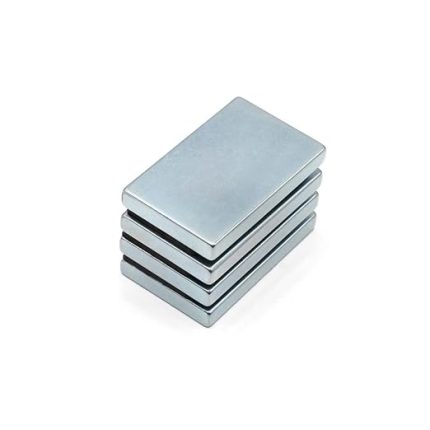 Güçlü Neodyum Dikdörtgen Mıknatıs 40x25x5 mm – 4 Adet Set, N35 Manyetik Bloklar – Endüstriyel, Sanayi ve Hobi Kullanımı - Magneteksan