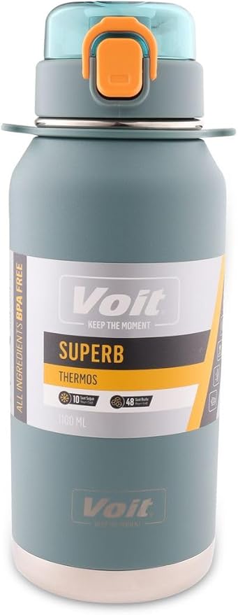 Voit Superb Thermos 1100ML Unisex Suluk & Matara Mavi Tek Ebat