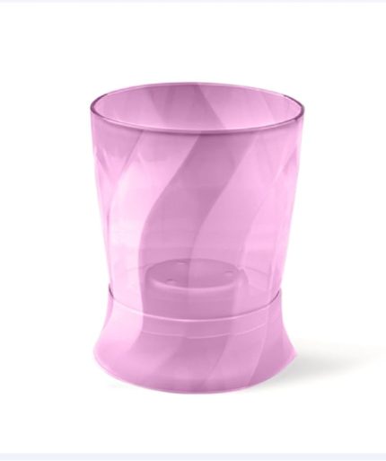 Ayaklı Kristal Orkide Saksı 1,3 Litre Şeffaf Mor Şeffaf Mor