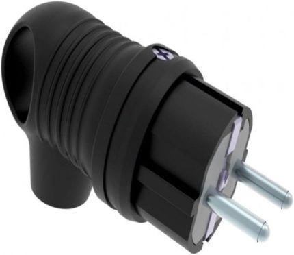 Schuko tam kauçuk fiş, kavrama veya Schuko priz, kauçuk set, 16 A/250 V (saplı fiş)