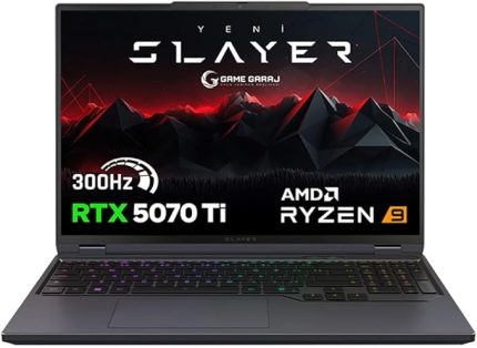 Garaj Slayer R9T3D-5070Ti C2 AMD Ryzen 9 9955HX3D 64GB RAM 2TB SSD RTX5070Ti 16" QHD+ IPS 300Hz FreeDOS Gaming Laptop