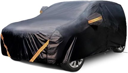 Clio 5 Ile Uyumlu Araba Örtüsü, Rüzgar Geçirmez Su Geçirmez Ve UV'ye Dayanıklı Branda(Black,2023)