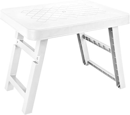 Katlanır Kamp Masası | Portatif ve Taşınabilir Piknik, Balkon, Bahçe, Plaj ve Mangal Masası – Katlanabilir Pratik Sehpa (Beyaz, Küçük)