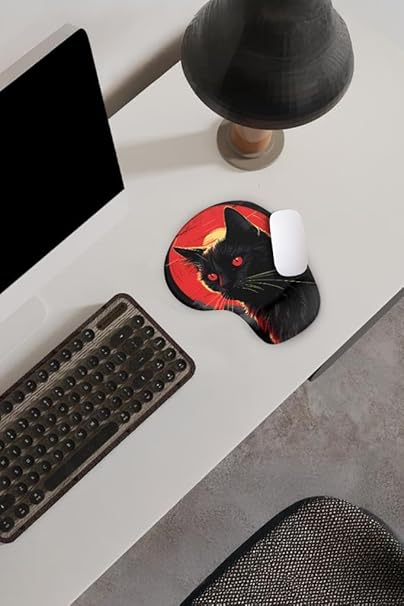 Cat Bilek Destekli Mouse Pad,Baskılı Masa Pedi,Ergonomik Rahat Konforlu Mouse Pad - Görsel 2