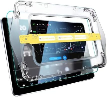 SEAL U AWD, HAN için uyumlu 15.6 inç için Multimedya Ekran Koruyucu, AR Oleofobik Uygulama Aparatlı Premium Cam Ekran Koruyucu, Yansıma ve Parmak İzi Önleyicili, Kavisli Tasarım, Kolay Uygulama