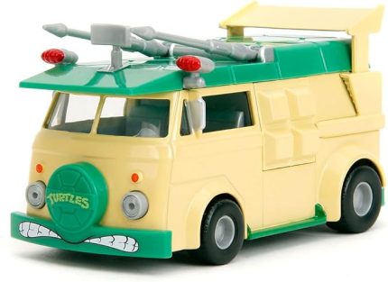 Toys - Ninja Turtles parti vagonu, metal model araba, 1:32, Teenage Mutant Ninja Kaplumbağalar metal parti minibüsü, 13,5 cm, 8 yaşından büyük hayranlar ve çocuklar için