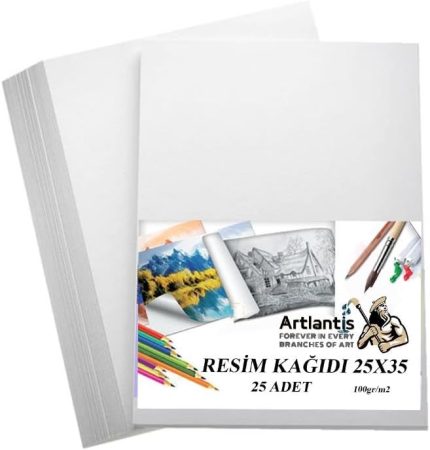 Kağıdı 25x35 25 Li 100 gr 1 Paket 25 * 35 Resim Kartonu