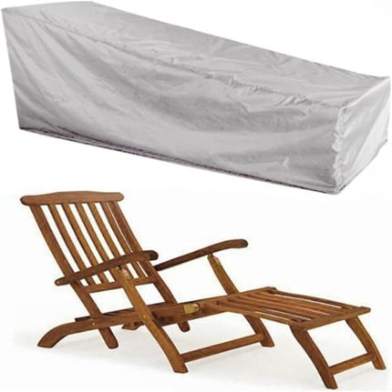 Şezlong Koruma Örtüsü Gri Lüks Yağmur Toz Kir Önleyici Branda Örtü Şezlong Kılıfı Lüx