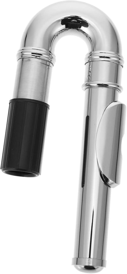 Nickel Plated Flute Head Replacement Straight Elbow Musical Instrument Accessory Easy Installation Practical Use