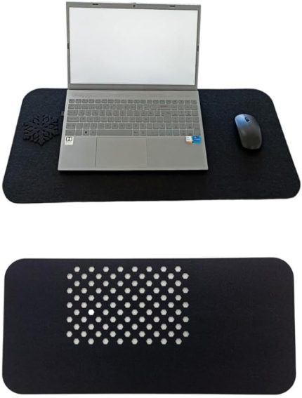 Masa Üstü Mouse Pad ve Bilgisayar Düzenleyici 70x32 cm – Antibakteriyel Mat, Doğal Keçe Mat, Masa Koruyucu Altlık, Ofis ve Ev için Minimalist Tasarım (siyah)