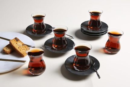 Seasons Siyah 6 Kişilik Çay Takımı