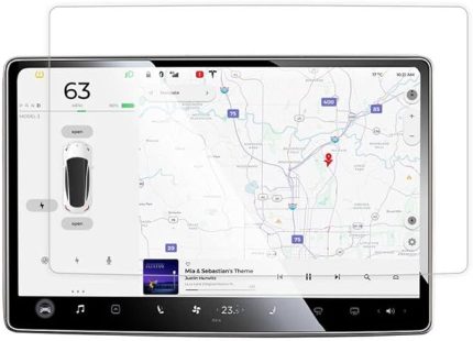 Tesla Model Y Araç Multimedya Temperli Cam Ekran Koruyucu, Renksiz