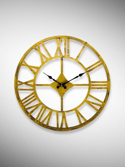 DM30 Serisi Roma Rakamlı Metal Duvar Saati Siyah 30 CM