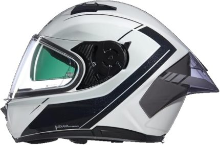 N60-6 Sport Mesmerico Kapalı Motosiklet Kaskı 341 Beyaz Siyah L