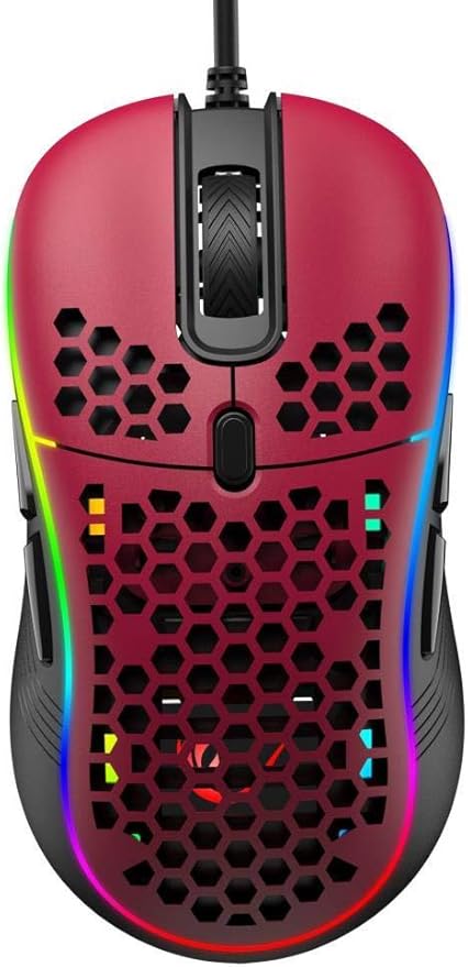 SMX-R85 Gentle 6400 DPI RGB LED'li Makrolu Gaming Oyuncu Mouse, Kırmızı