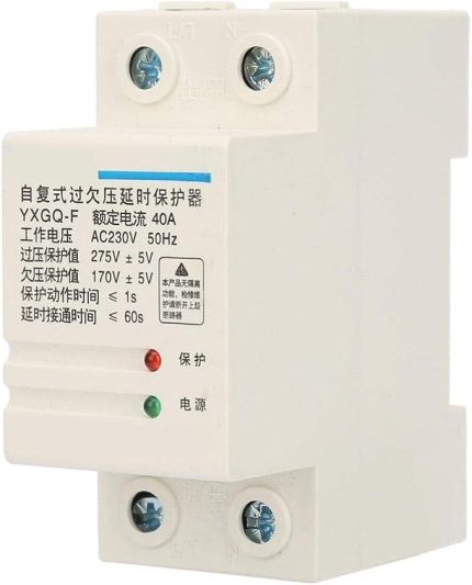 Gerilim koruma rölesi, 2P 40A otomatik kurtarma, aşırı ve düşük gerilim gecikmesi koruma rölesi