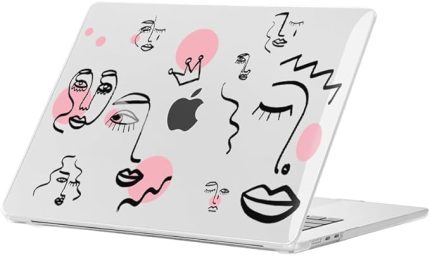 MacBook Air 13,6 ile Uyumlu M4 (A3240) M3 (A3113) M2 (A2681) Polikarbonat Sert Koruyucu Çizilme ve Darbe Önleyici Kılıf (Baskılı - 12, 13.6 inç 2022-2023-2024-2025)