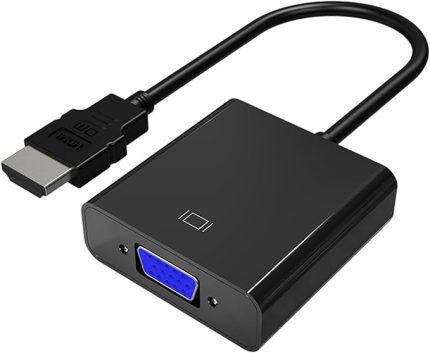 CHB021 HDMI to VGA Çevirici Dönüştürücü 3.5mm Aux Ses Destekli Çıkış
