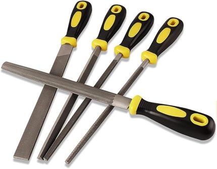 Boy (30 CM) 5 Parça Eğe Seti LARGE (Ergonomik Saplı Eğe Seti, Yüksek Kalite Metal)
