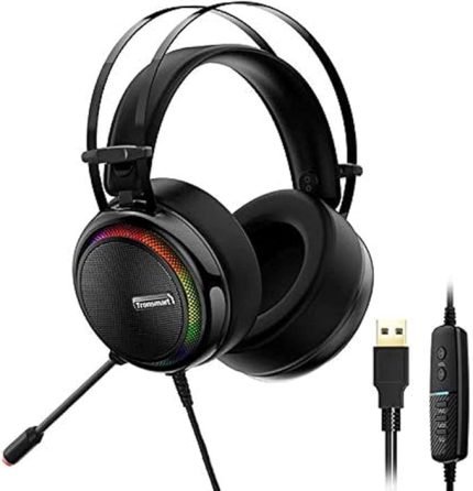Glary 7.1 Mikrofonlu RGB Oyuncu Kulaklığı, Siyah