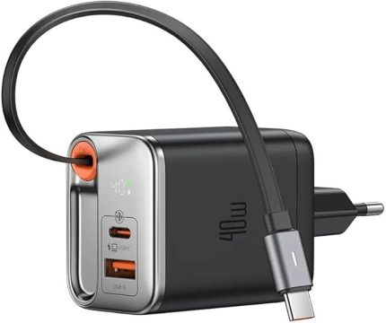CH-4281 40W Gan Typec Kablolu Hızlı Şarj Adaptörü