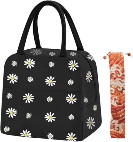 Öğle yemeği çantası, kahvaltı çantası, kadınlar ve erkekler için, 6 l küçük yemek çantası, çatal bıçak çantalı, soğutucu çanta, yalıtımlı çanta, katlanabilir termal çanta, piknik çantası, iş,