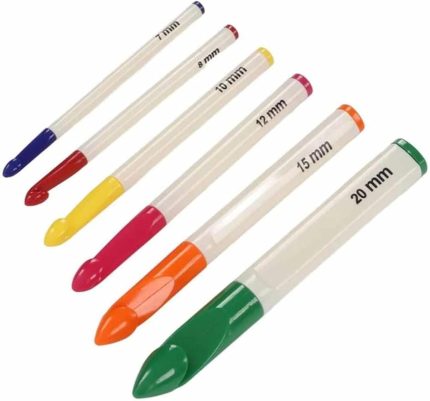Plastik Saplı Kalın Tığ Seti 6 Adet
