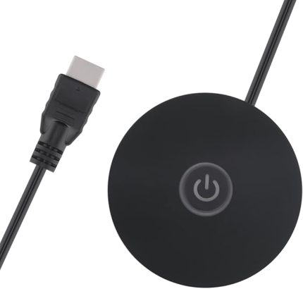 Computer Switch RGB Lighting Effect External Host Power Switch Button,Suitable for Internet Cafes,Homes,Offices (Black)